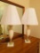 2 Frosted White Glass Nightlight Lamps.