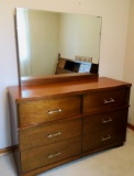 #2 CAVALIER Bedroom Suit Set Mid Century Headboard Chest Dresser mirror