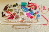 Keychains, Buttons, Vintage Lighter & Holder, Misc Beads