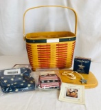 2001 Collectors Club Whistle-Stop Basket Set Liner, Tie-on, Pewter Star Protector