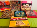 Puzzles & Sudoku Board Game. Fishing Lures, Hot Air Balloons, Pigs, & More
