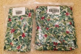 Longaberger AMERICAN HOLLY Table Runner & Napkins