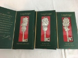 SET #2 2001-2002-2003 Longaberger PEWTER SANTA KEYS