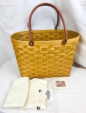 2001 LARGE  Good Ol' Summertime Boardwalk Combo with Basket, Protector, Liner, Leather Handles