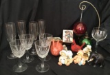 Crystal Wine Glasses USA- Music Boxes, Champaign Glasses, Animal Figurines, Glass Ornaments & Holder