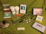 Sterno's, Christmas Cards, Misc Kitchen, Knives, Grapefruit Spoons, & More