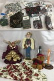 Longaberger Tote Bag, BMW Bear, Liners, Garters, Linens, Candles, Tree Topper See Pics