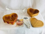 (2) 2000 Little Love and Classic Sweetheart Basket from Longaberger.