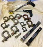 11 Shackles U-shaped Lock  Master Lock Chain Hook, Stanley Bicentennial Tape Measure & Saw