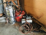 Stainless Steel Spray Tank, 1/2 HP Air Compressor, Gas Can, Wooden Ladder