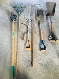 Garden Tools, Edger, Rake, Pitch Fork, Shovel, Hoe, Grass Cutting Hand Sickle