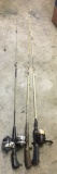 3 Fishing Rods 202 Zebco Medium Action - Unknown - 3340 Eagle Claw