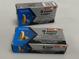 2 Boxes Aguila 9mm Luger Ammo 124gr FMJ New