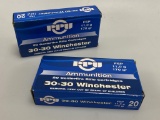 PPU Ammunition 30-30 Winchester 130gr FSP 40rds