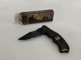 ARMY Strong Black Pocket Knife New