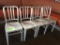 4 Aluminum Metal Chairs  33x19x16 MC8