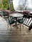 Metal Outdoor Tall Table & Three Chairs, High Qua