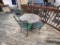 1 Outdoor Metal table 4 Metal Chairs