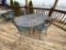1 Outdoor Metal Oval Table 4 Chairs