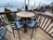 1 Wood Top Outdoor Table & 4 Chairs