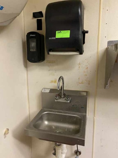 Stainless Hand Sink w/Towel & Soap Dispensers