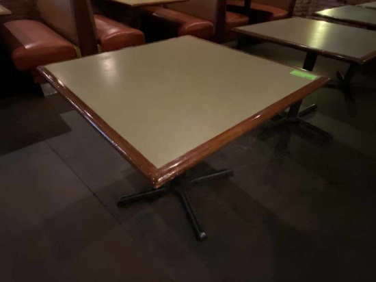 Nice Complete w/Base Sturdy Wood Top Table 36"x36