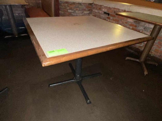 Nice Complete w/Base Sturdy Wood Top Table 36"x36
