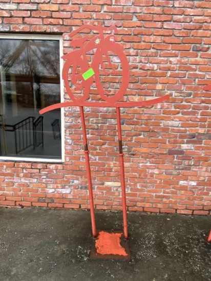 New Belgium Brewing Custom Metal Sign Bike Stand