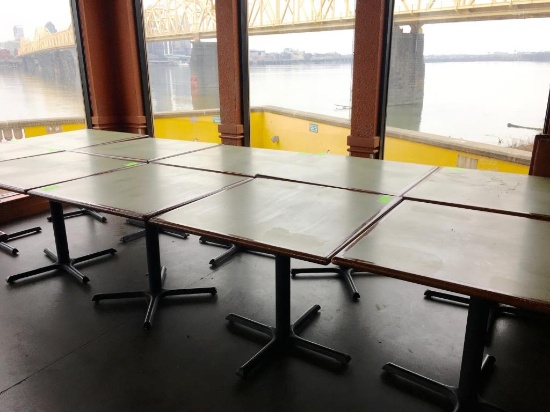 2 - Tables - Single Metal Base 36x36x36