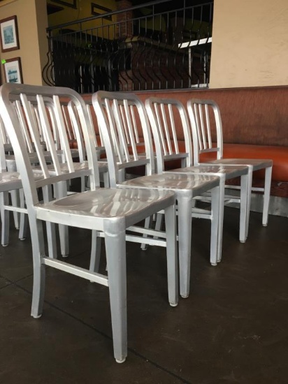 4 Aluminum Metal Chairs  33x19x16 MC1
