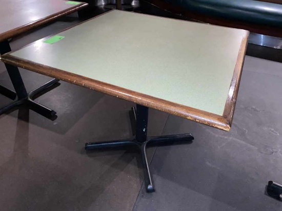 Nice Complete w/Base Sturdy Wood Top Table 36"x36