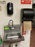 Stainless Hand Sink w/Towel & Soap Dispensers