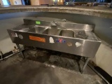 Undercounter Stainless Three Compartment Bar Sink