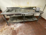 Stainless Steel Prep Table with Pans