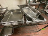 9 Steam Table Stainless Steel Pans w/Strainer