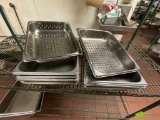 7 Steam Table Stainless Steel Pans w/2 Strainers