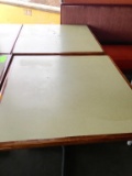 2 Tables - Single Metal Base 36x36x36