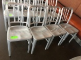 4 Aluminum Metal Chairs  33x19x16  MC2