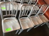 4 Aluminum Metal Chairs  33x19x16  MC5
