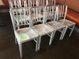 4 Aluminum Metal Chairs  33x19x16 MC6