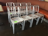 4 Aluminum Metal Chairs  33x19x16 MC7