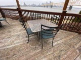 1 Metal Outdoor Table & 4 Chairs