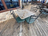 1 Metal Outdoor Table & 4 Chairs