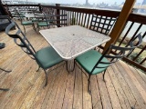 1 Metal Outdoor Table & 4 Chairs