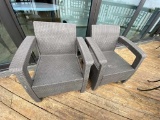 2 Outdoor Chairs Plastic