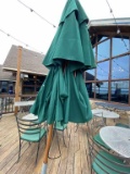 Lot of Large Outdoor Umbrellas w/One base