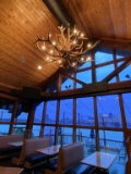 Elk Antler Chandelier, Man Cave Castle Art