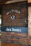 Jack Daniels Signage, Glass Shelves Granet Top