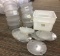 10 Clear N7038 Continental Carlisle Containers w/ Lids & 11x11x8 Tub