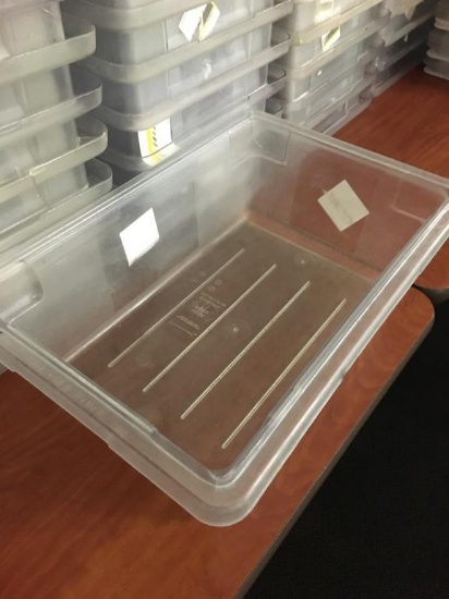 9 Storage Tubs with White Lids